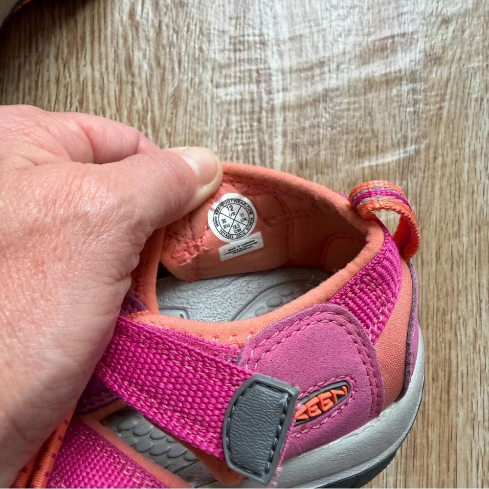 Kids Pink Outdoor Sandals with Grey Toe - Brand Unknown